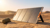 200W Portable Solar Panel, 25% High Efficiency Foldable Solar Panel Charger for Power Station, for Power Station, with Sturdy Kickstands, Fast Setup for Camping, RV, Pickup, Marine Off-Grid — Lifestyle