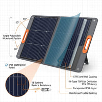 200W Portable Solar Panel, 25% High Efficiency Foldable Solar Panel Charger for Power Station, for Power Station, with Sturdy Kickstands, Fast Setup for Camping, RV, Pickup, Marine Off-Grid — How It Works