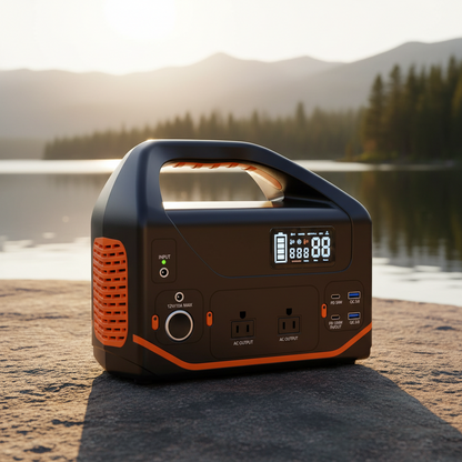 Portable Power Station 600W 293Wh Camping Lithium Battery, Portable Generator for Home Use Emergency Power Station Backup Travel Outdoor 100W PD & 110V Pure Sine Wave AC Outlet