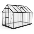 Polycarbonate Greenhouse Built for Year-Round Growing, 6x10 FT, Aluminum Frame, Roof Vent, Lockable Door