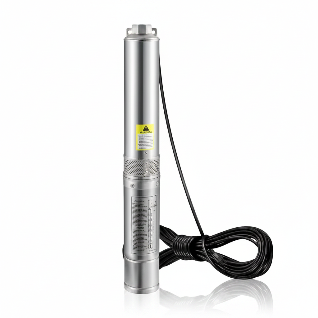 Deep Well Submersible Pump 1 HP 37GPM 207 Ft. Head 4 In. Water Pump IP68 with 33 Ft. Electric Cord for Home Irrigation