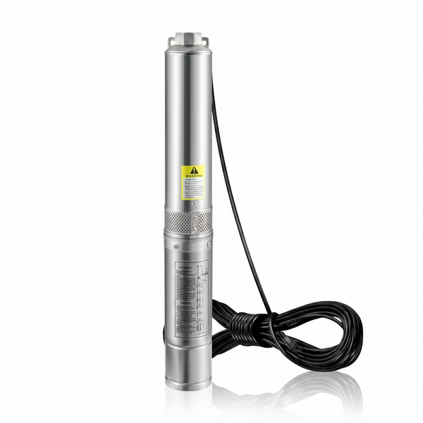Deep Well Submersible Pump 1 HP 37GPM 207 Ft. Head 4 In. Water Pump IP68 with 33 Ft. Electric Cord for Home Irrigation