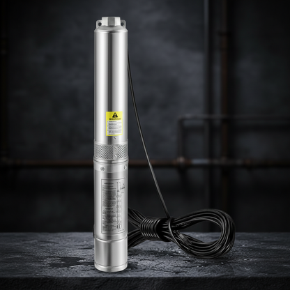 Deep Well Submersible Pump 1 HP 37GPM 207 Ft. Head 4 In. Water Pump IP68 with 33 Ft. Electric Cord for Home Irrigation