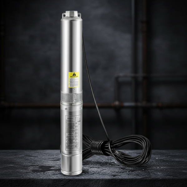 Deep Well Submersible Pump 1 HP 37GPM 207 Ft. Head 4 In. Water Pump IP68 with 33 Ft. Electric Cord for Home Irrigation